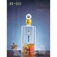 贵州玻璃工艺酒瓶制造企业/宏艺玻璃制品公司厂价定制内置酒瓶