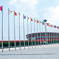 黑龙江铝合金户外旗杆制造~华龙鼎门业公司定制不锈钢旗杆