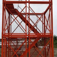 施工安全梯笼批发「合新建筑」香蕉式爬梯/加工棚批发@青海西宁