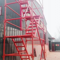 香蕉式安全爬梯批发「合新建筑」施工梯笼/堆放架尺寸@海南海口